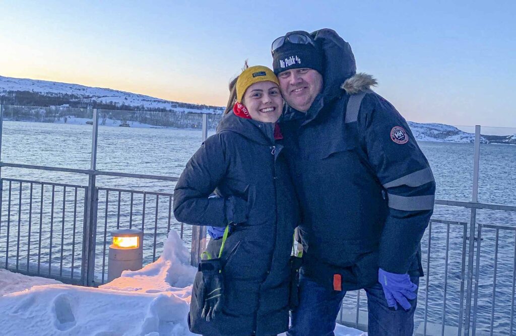 Lisa Jørgensen og pappa Lasse Jørgensen