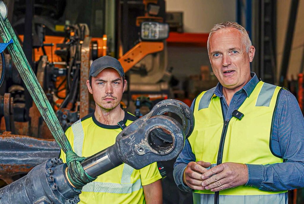 Pål Tjøtta t.v. i Rental.one og Ove Kalvatn i Excess Engineering. 
