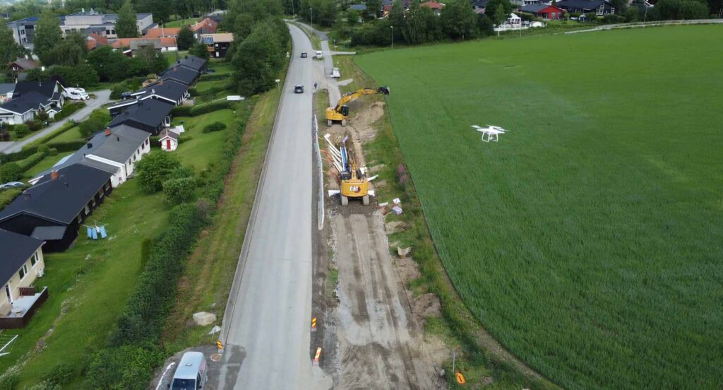 DJI RTK-drone over anlegg